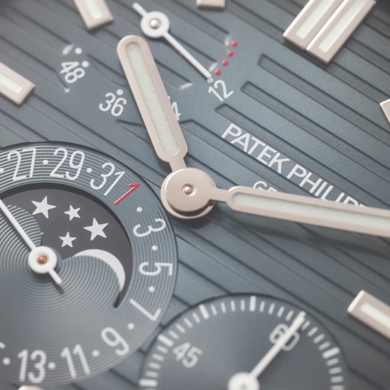  Patek Philip Nautilus маленький comp like-shon письменная гарантия 2022 год 5712/1A-001 нержавеющая сталь самозаводящиеся часы голубой циферблат 