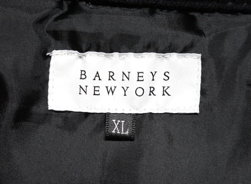  прекрасный товар BARNEYS NEWYORK Barneys hybrid f- dead пуховик черный вязаный × нейлон мужской XL Parker блузон 