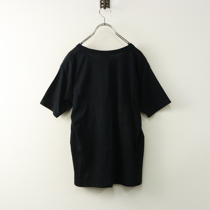 JPタグ サンローランパリ Saint Laurent PARIS エディ期 コットンVネック半袖Tシャツ XS ブラック┃イタリア製【2400014574388】_画像2