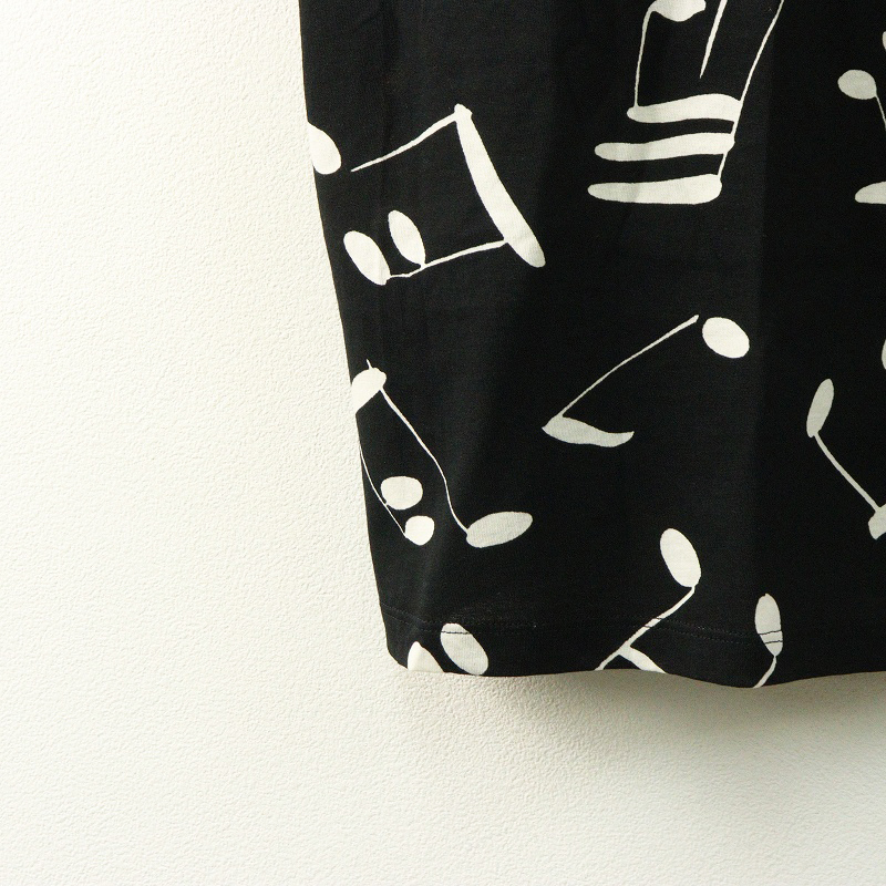 美品 JPタグ サンローランパリ Saint Laurent PARIS エディ期 437178 音符プリント 半袖Tシャツ XS ブラック┃イタリア製【2400014574364】_画像4