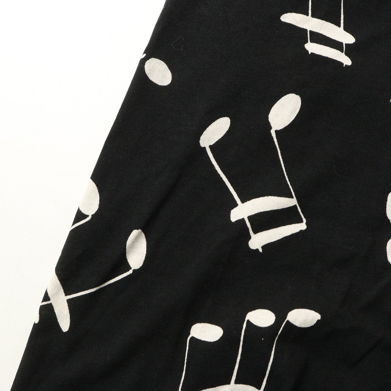 美品 JPタグ サンローランパリ Saint Laurent PARIS エディ期 437178 音符プリント 半袖Tシャツ XS ブラック┃イタリア製【2400014574364】_画像5