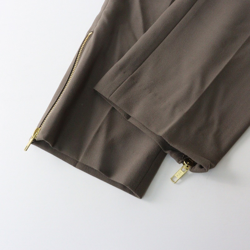 ドゥーズィエムクラス Deuxieme Classe スリットテーパードパンツ(2wayギャバ) 38/ブラウン系 ボトムス イージー【2400014492637】_画像4