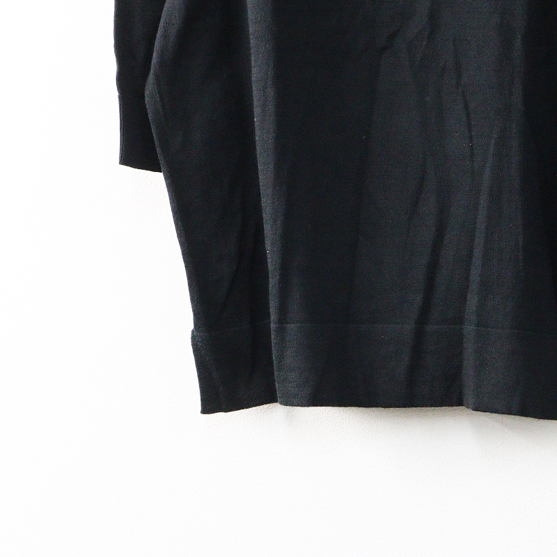 マーガレットハウエル MARGARET HOWELL COTTON SILK POLO コットンシルクニットポロシャツ 2 ブラック┃トップス【2400014707656】_画像4