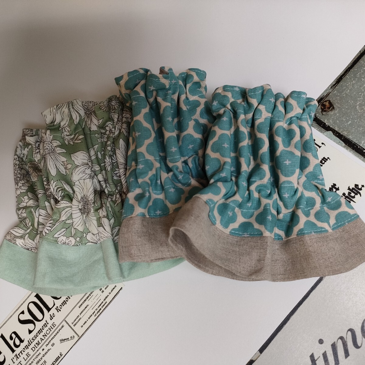 9★　アームカバー　２組セット　★　長袖の季節の水仕事や庭仕事に　★_画像1