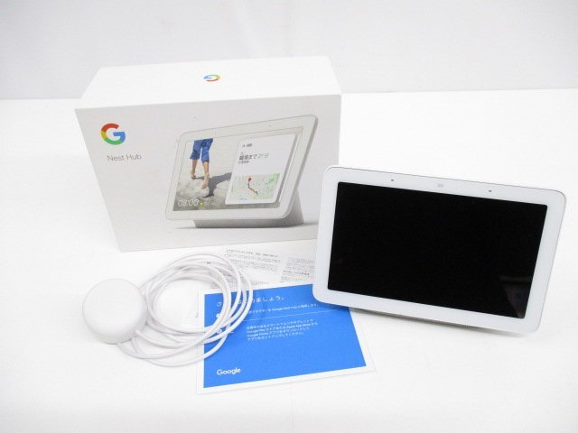 [即日発送]★通電OK★ Google グーグル Nest Hub ネストハブ GA00516-JP 第1世代 スマートホーム Googleアシスタント チョーク 現状品 323_画像1