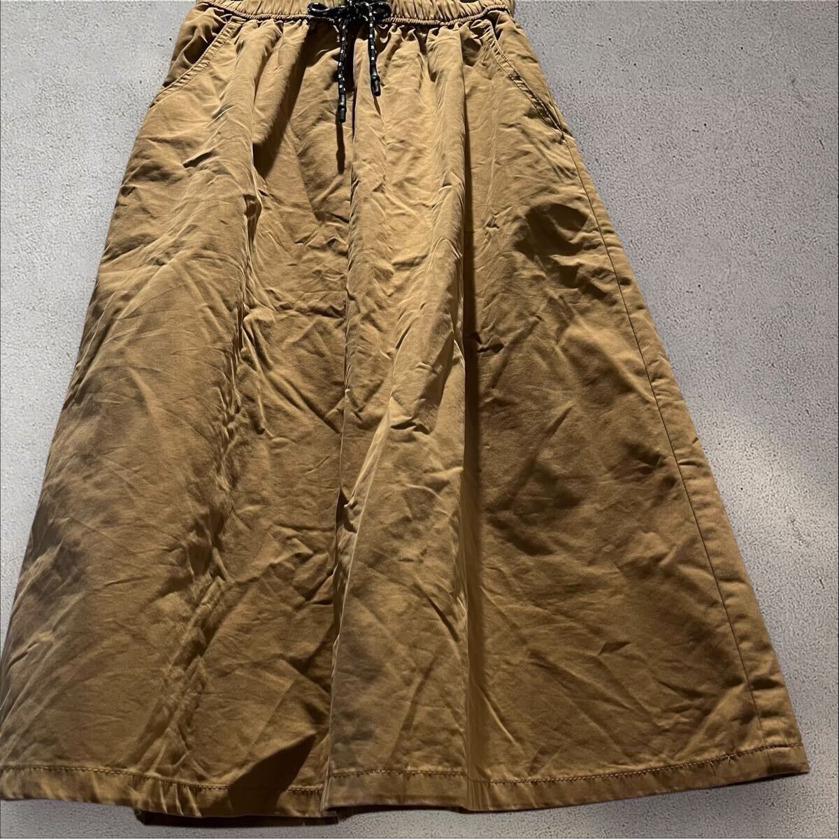 ザラ　スカートカーキ　ウエストゴム、紐　フレアシルエット　XS ZARA スカート_画像6
