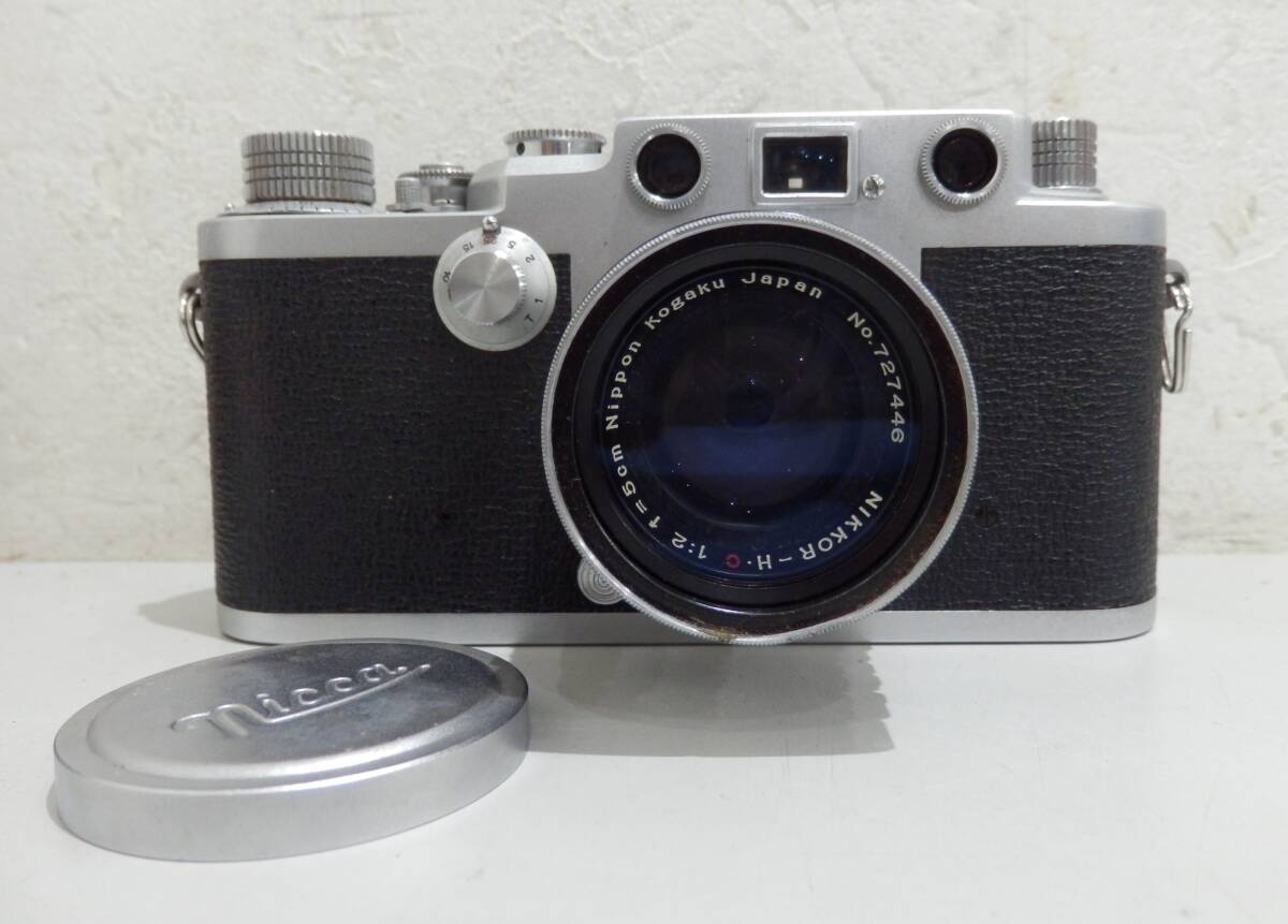★72171 Nicca Camera ニッカ Nicca 3-F / NIKKOR-R-H・c 1:2 f=5cm シャッターOK _画像3