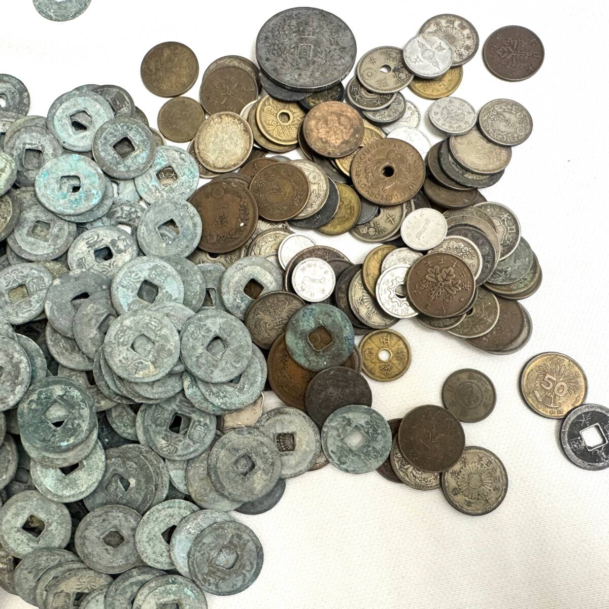 [ старая монета суммировать ]50 sen коллекция старый Япония деньги через . иен sen банкноты монета медь 100 иен монета 3900g и больше один sen . sen 10 sen .. один . редкий редкость 