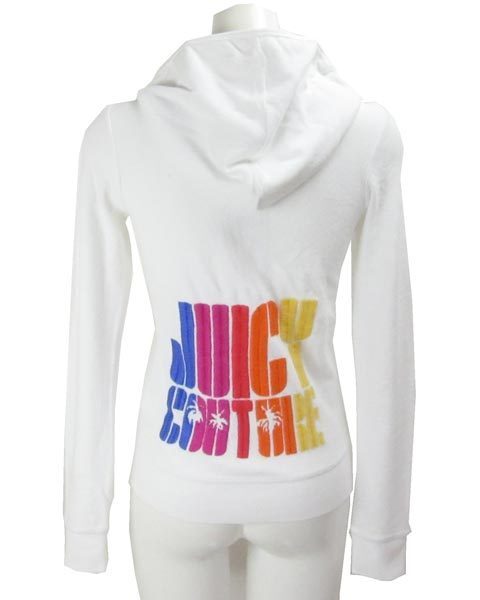 ジューシークチュール 白 パイル パーカー 14_画像3