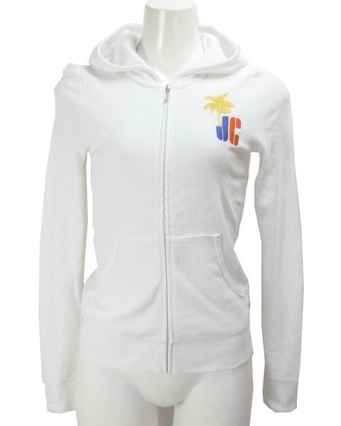 ジューシークチュール 白 パイル パーカー 14_画像1