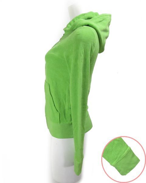 パーカー ジューシークチュール グリーン パイル パーカー S_画像2