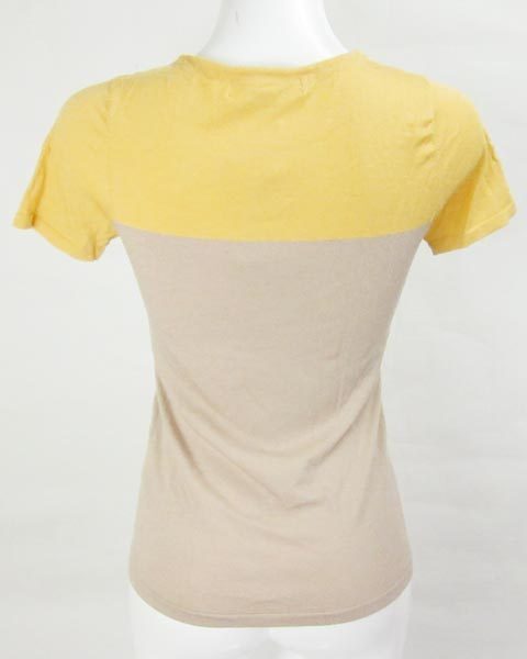 ピンキー＆ダイアン PINKY&DIANNE イエロー ベージュ半袖 ニット 38_画像3