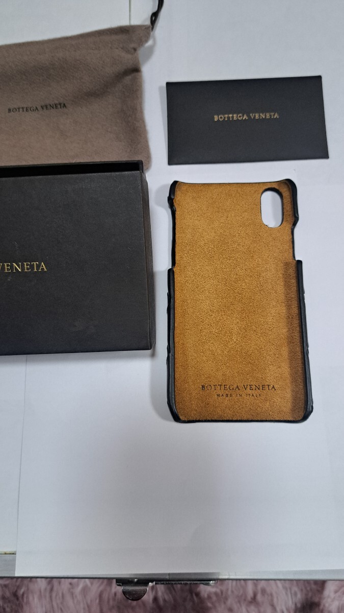 ボッテガヴェネタ 新品未使用ボッテガヴェネタ黒レザー iPhoneケース7