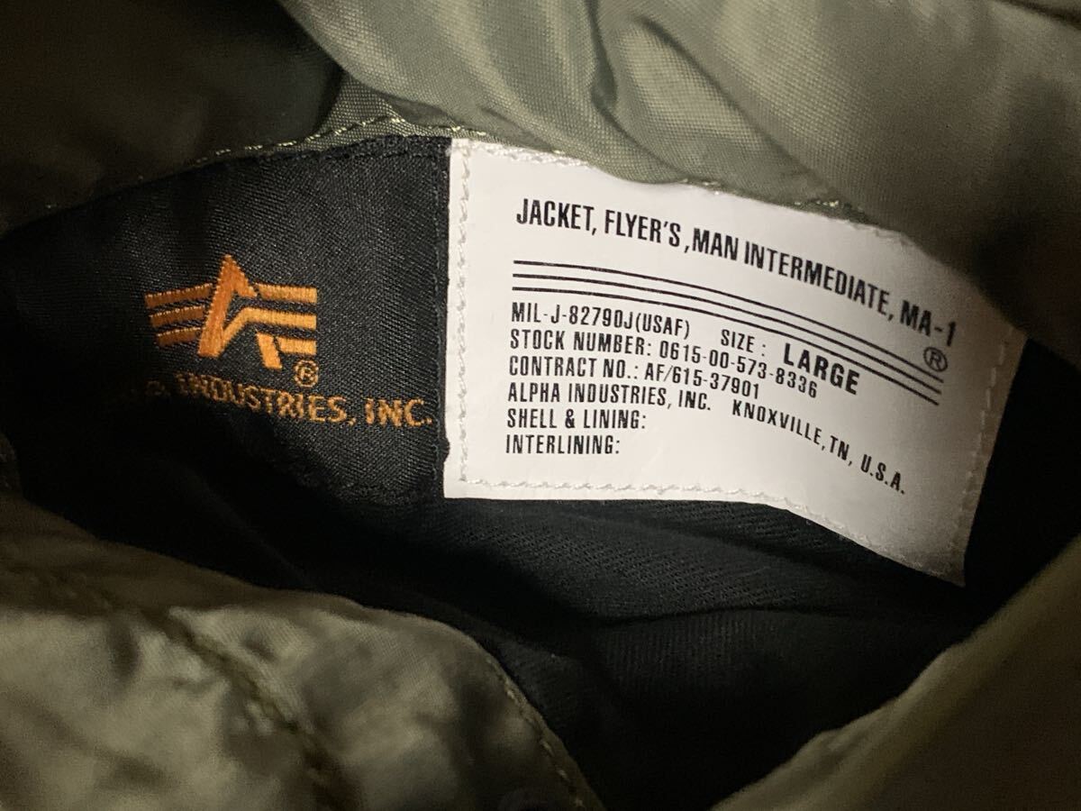 the Shepherd UNDERCOVER ALPHA MA-1 正規品 サイズL 美中古 初期復刻品_画像6