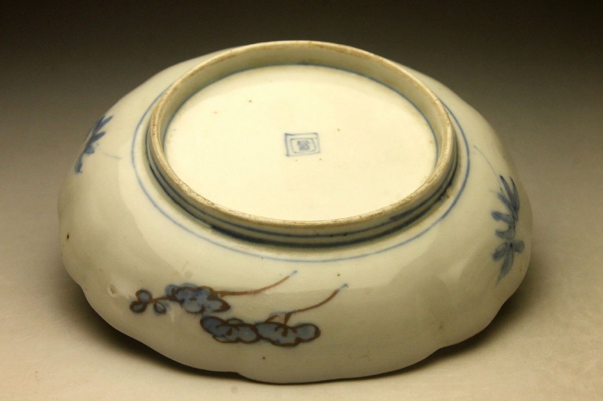 【余韻】 古伊万里 富銘 錦手菊麒麟文 手塩皿揃(6枚)★富在銘 無傷美品<同梱可>_画像9