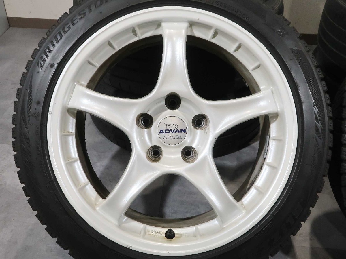4шт.@RC ADVAN RALLY&DIRT 17 дюймовый 8J +33 5H 114.3 зимний Bridgestone Blizzak VRX2 225/45R17 Yokohama Advan ADRC 780-1
