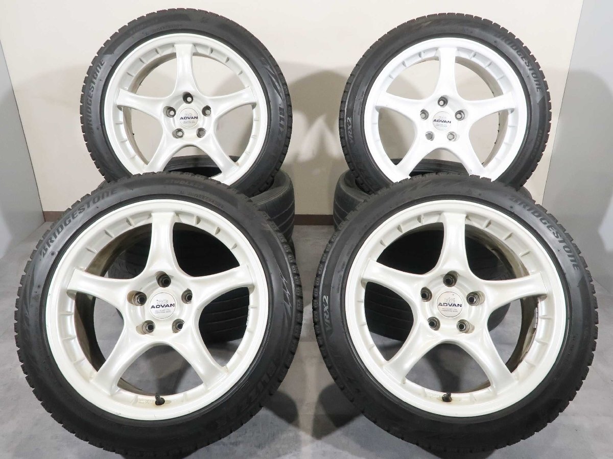 4шт.@RC ADVAN RALLY&DIRT 17 дюймовый 8J +33 5H 114.3 зимний Bridgestone Blizzak VRX2 225/45R17 Yokohama Advan ADRC 780-1