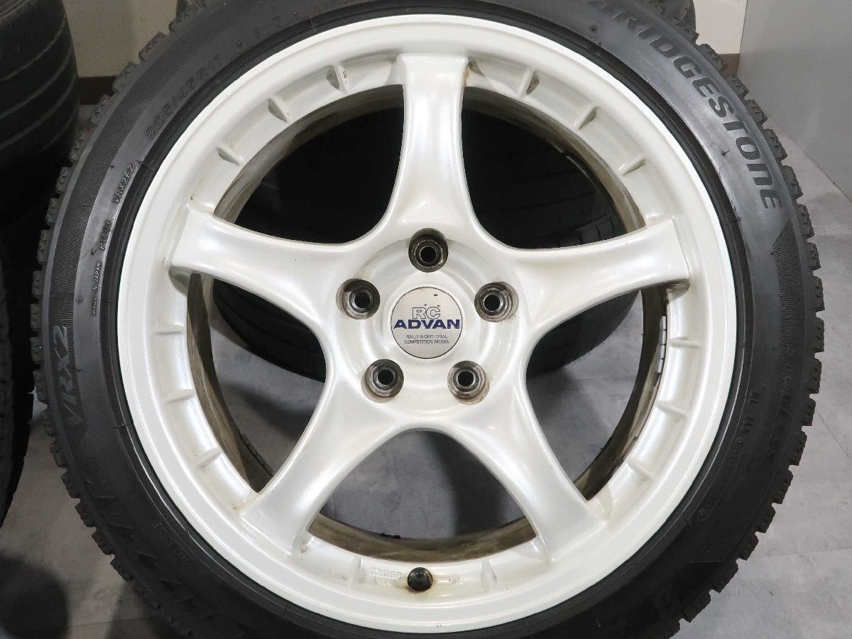 4шт.@RC ADVAN RALLY&DIRT 17 дюймовый 8J +33 5H 114.3 зимний Bridgestone Blizzak VRX2 225/45R17 Yokohama Advan ADRC 780-1