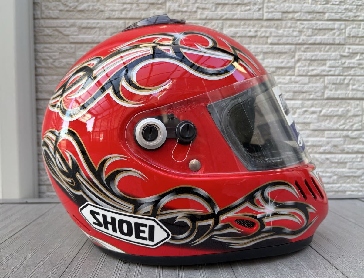 [ редкий ]SHOEI WYVERN2 L размер 59-60.2005 год сделано в Японии full-face шлем красный красный пакет есть j-force 2 II
