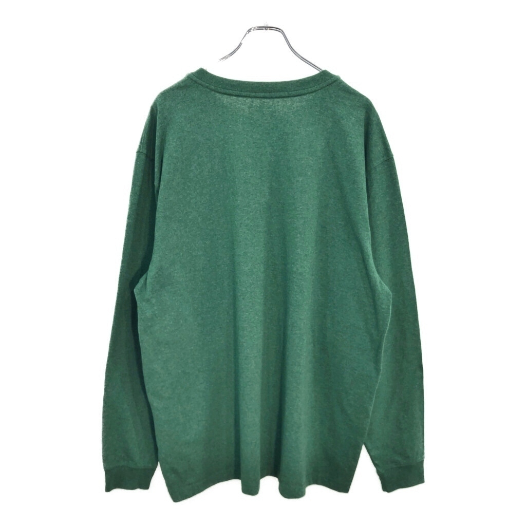 Carhartt カーハート ヘンリーネック 長袖ポケットＴシャツ グリーン(メンズ XL)中古 古着 V6416_画像2