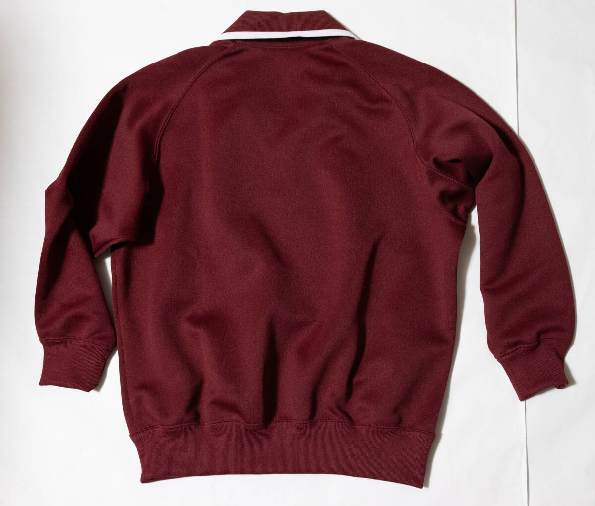体操服★コロンバイン 学校ジャージ上着 エンジ×白 130 未使用品即決！_画像6