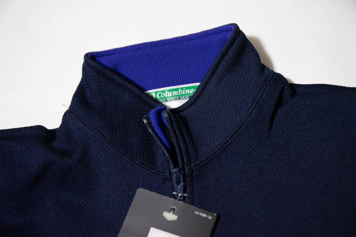 体操服★コロンバイン 学校ジャージ上着 紺×バイオレットブルー 140 未使用品即決！_画像2