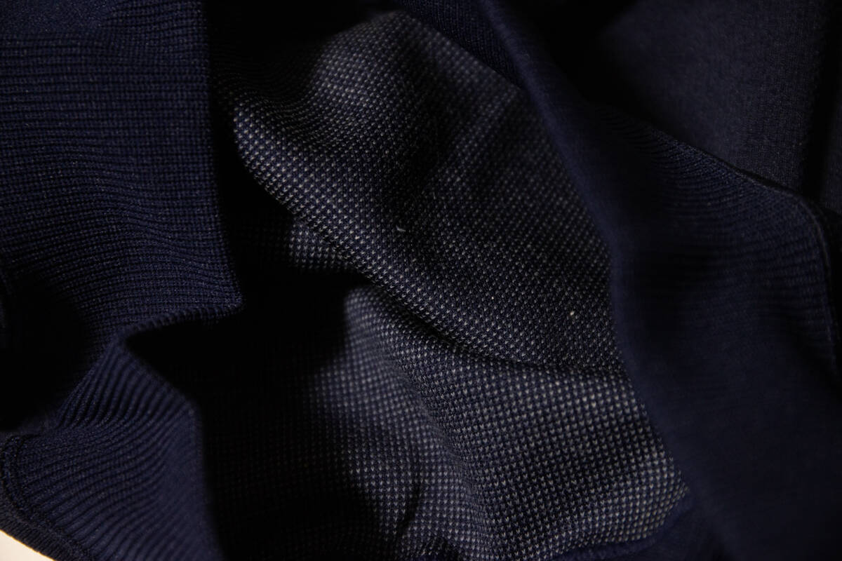 体操服★コロンバイン 学校ジャージ上着 紺×バイオレットブルー 140 未使用品即決！_画像5