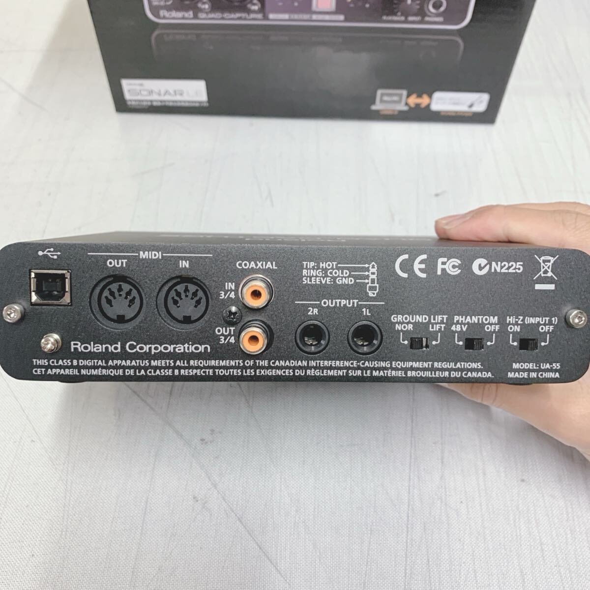 Roland QUAD-CAPTURE UA-55 аудио интерфейс электризация не проверка 