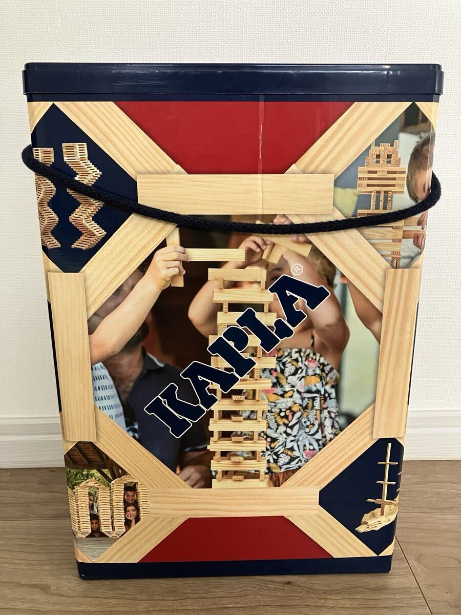 【説明書無・傷有】中古 KAPLA カプラ 200ピース 木製 木のおもちゃ 知育 積み木 魔法の板_画像3