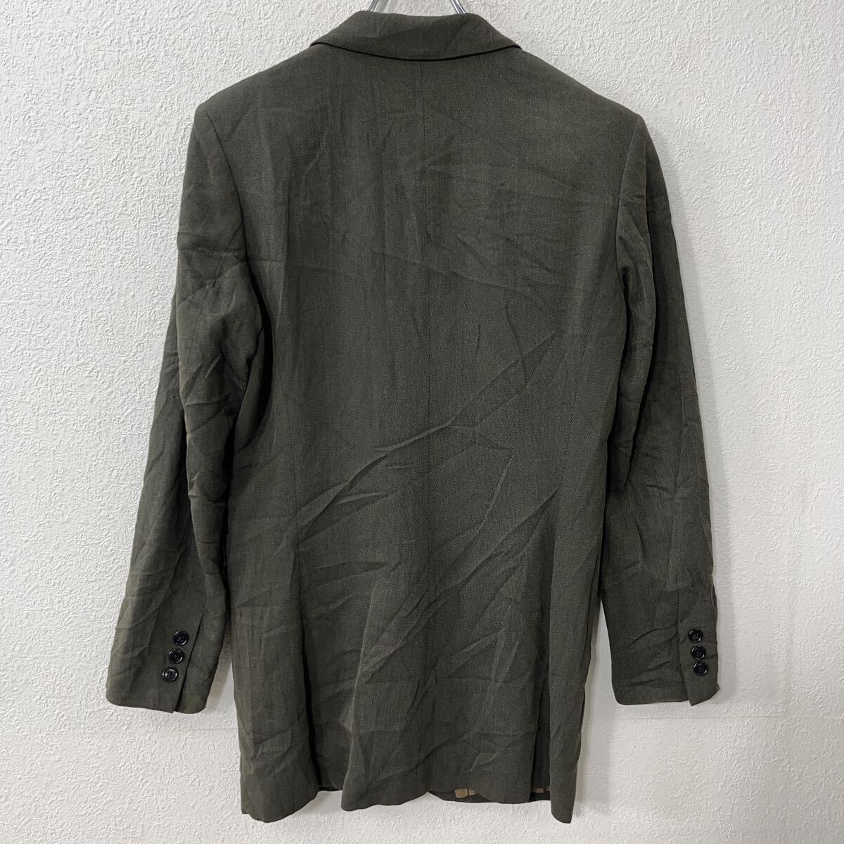 a712-5264 BABANANREPUBLIC テーラードジャケット レディース M〜 カーキ系 バナナリパブリック ボタン ブレザー アウター 秋物_画像4