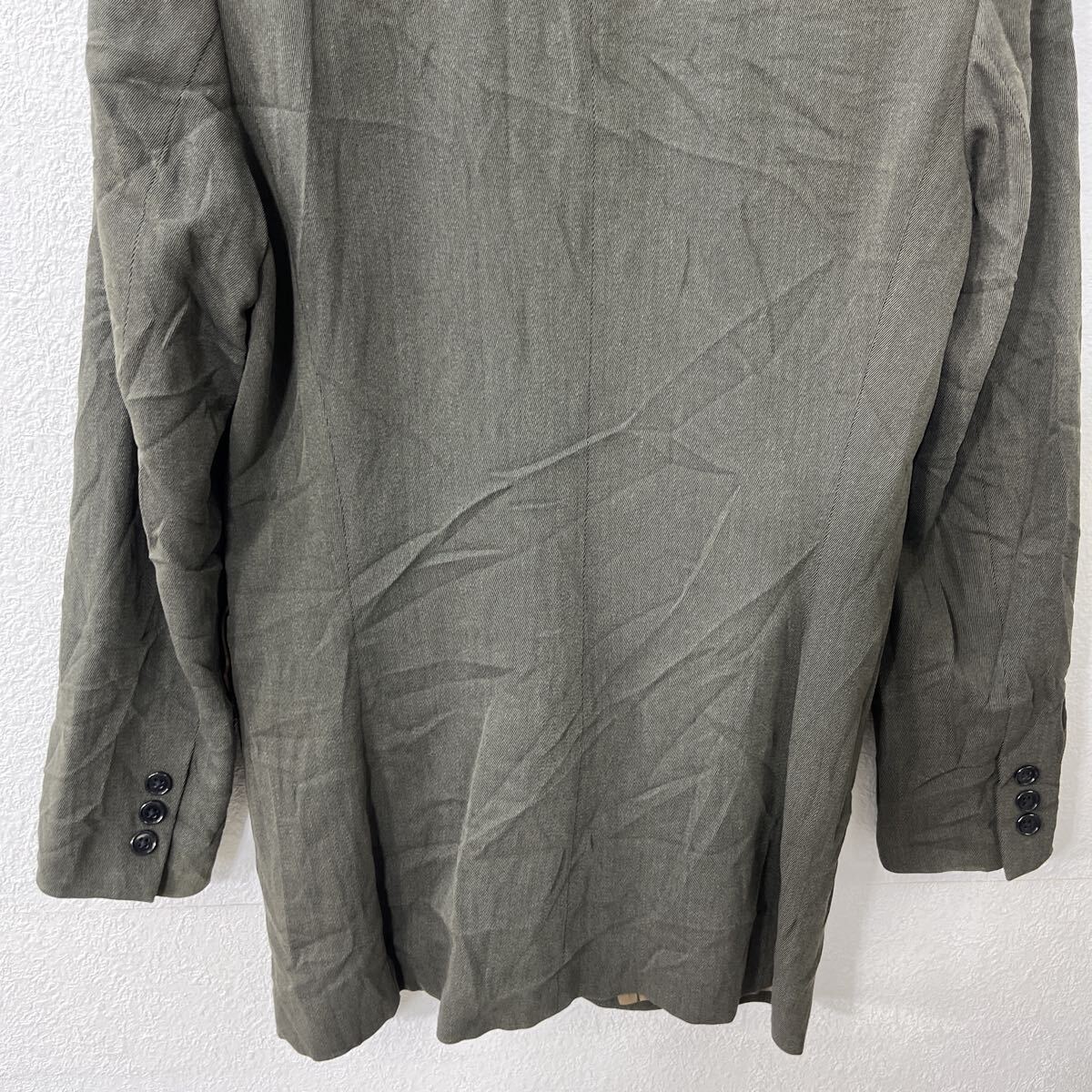 a712-5264 BABANANREPUBLIC テーラードジャケット レディース M〜 カーキ系 バナナリパブリック ボタン ブレザー アウター 秋物_画像6