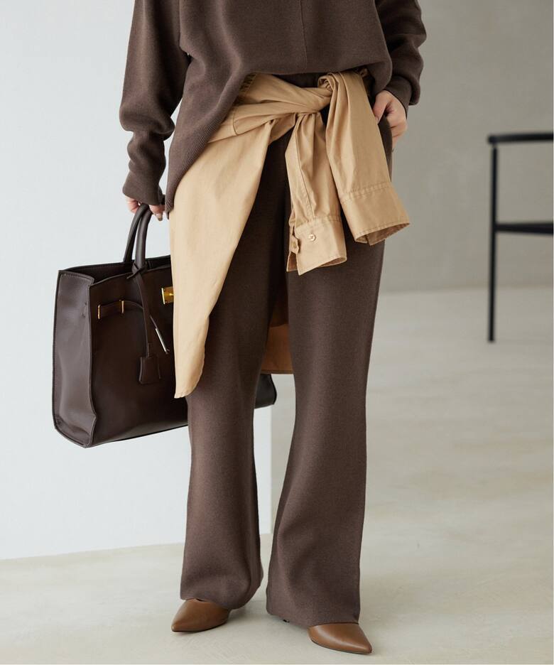 ∞ ２０２２aw slobe iena イエナスローブ ウォッシャブル スムース ニット パンツ 36 イージー　ブラック　黒　リラックス　∞_画像6