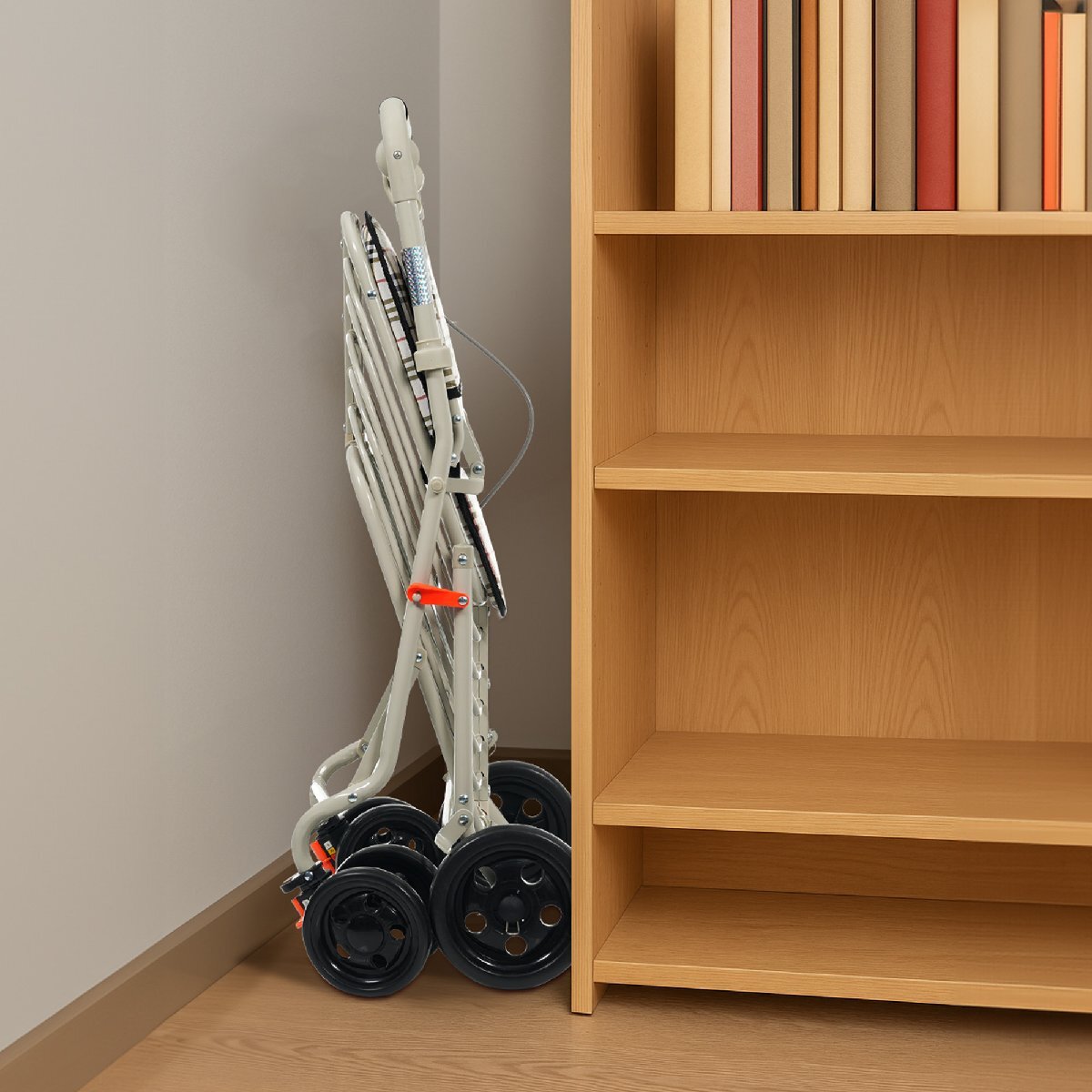 [ доставка внутри страны ] ходунки ходьба машина коляска для пожилых 3way литейщик уличный для высота регулировка возможность складной возможность сиденье имеется 4 колесо с роликами . модный сиденье 