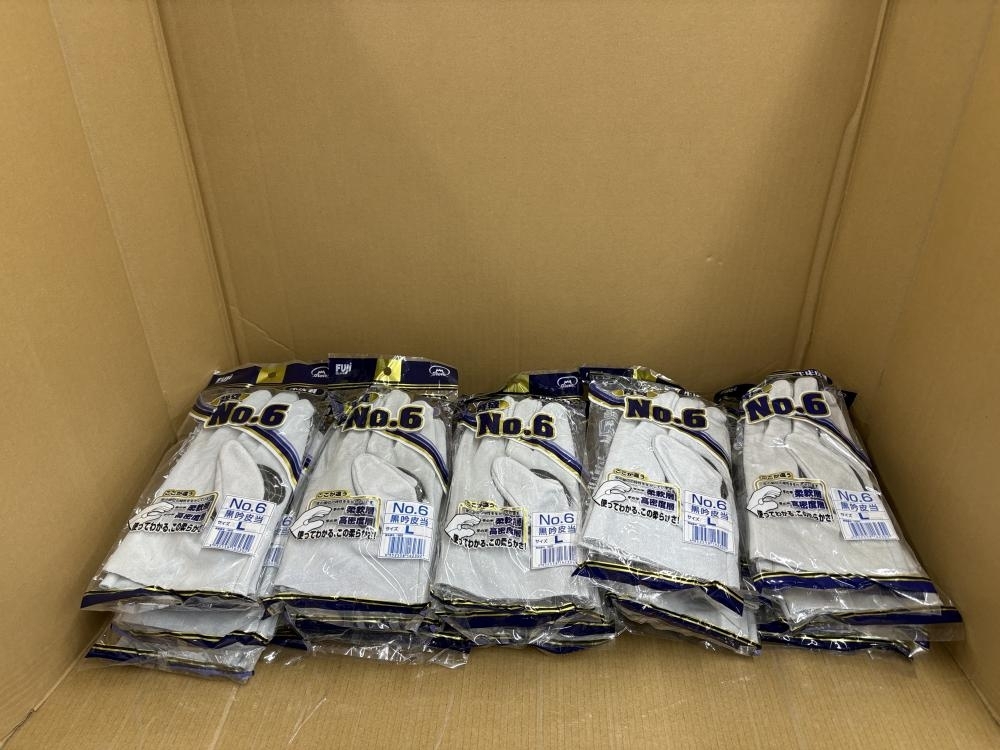 022* не использовался товар *1 иен лот * Fuji перчатка воловья кожа перчатки No.6