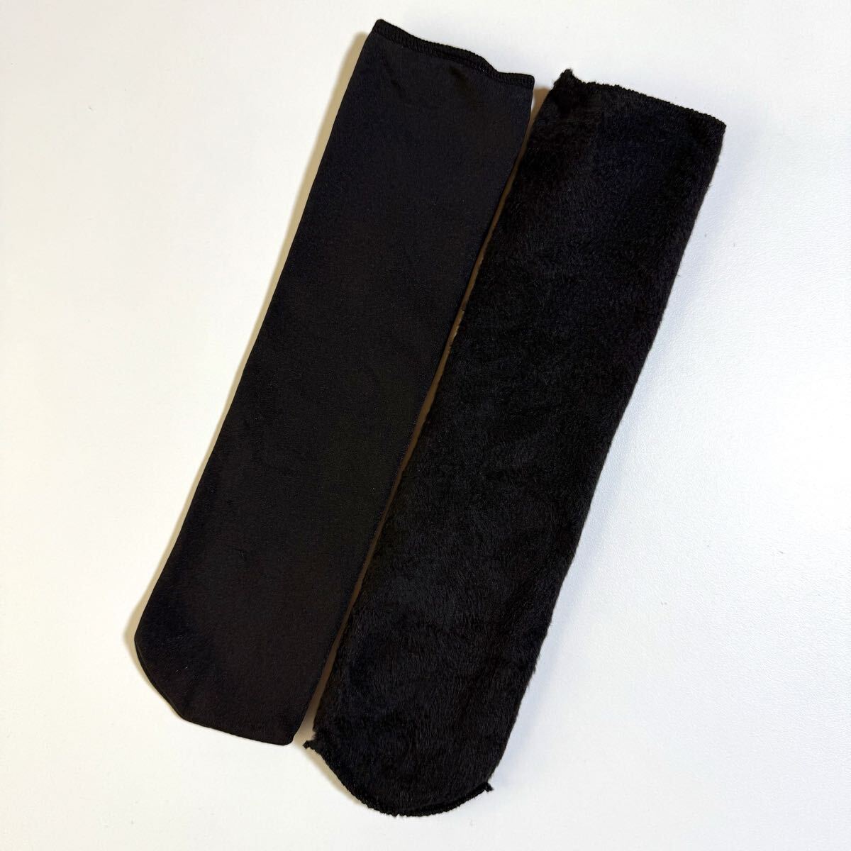 裏起毛ソックス 5足 レディース 靴下 暖かい 秋冬 保温 ストレッチ ぽかぽか ブラック_画像8