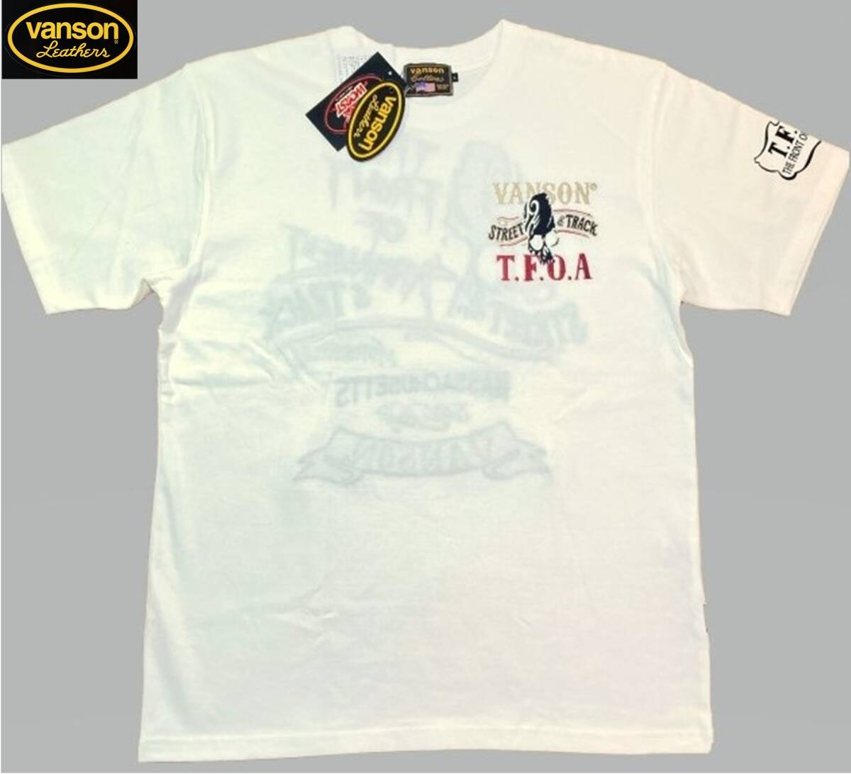 送料185円新品(L)定価10,780円[VANSON×クローズ×WORSTコラボ・刺繍天竺半袖Tシャツ]CRV-2503 バイカー アメカジ673_画像5