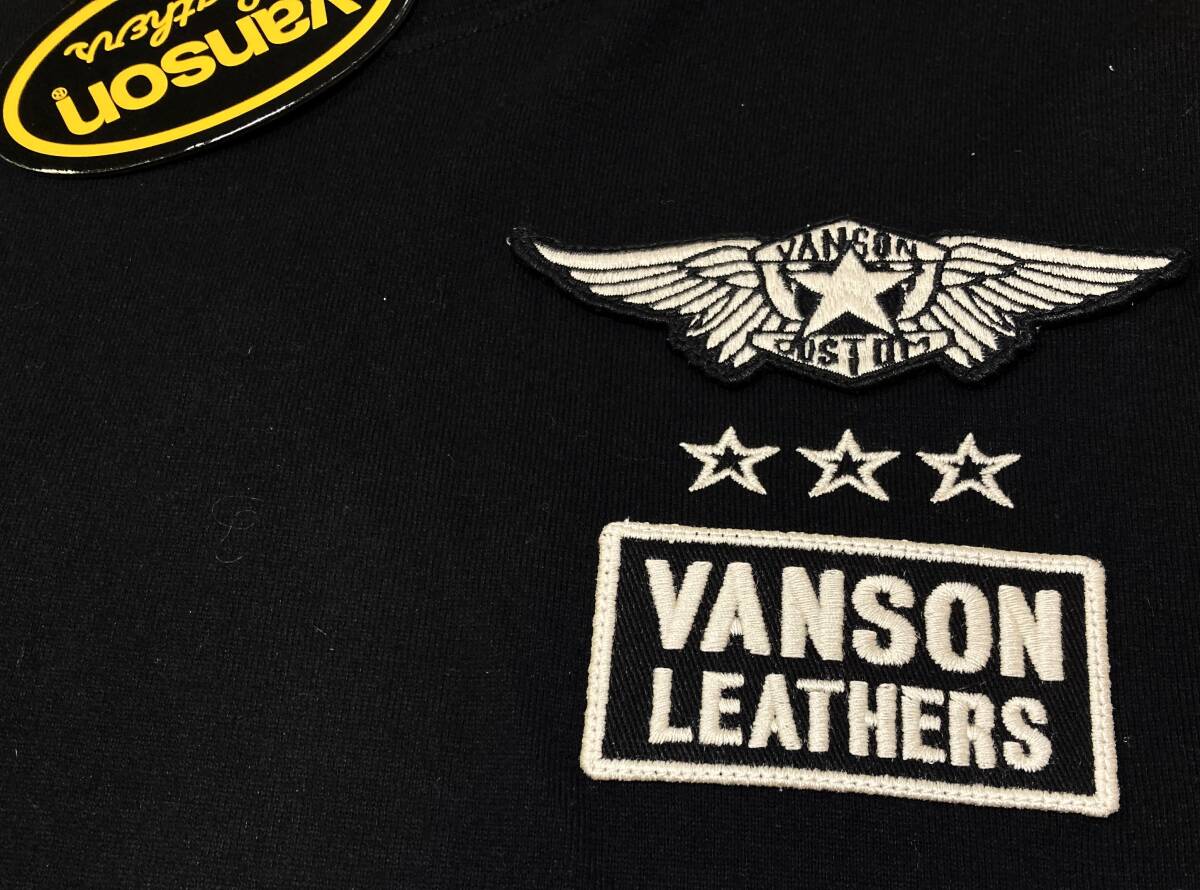 送料185円新品(L)男女定価9,350円[バンソン ワンスターエンブレム サガラ刺繍 長袖Tシャツ ロンT]NVLT-2417豪華刺繍プリント アメカジ671_画像6