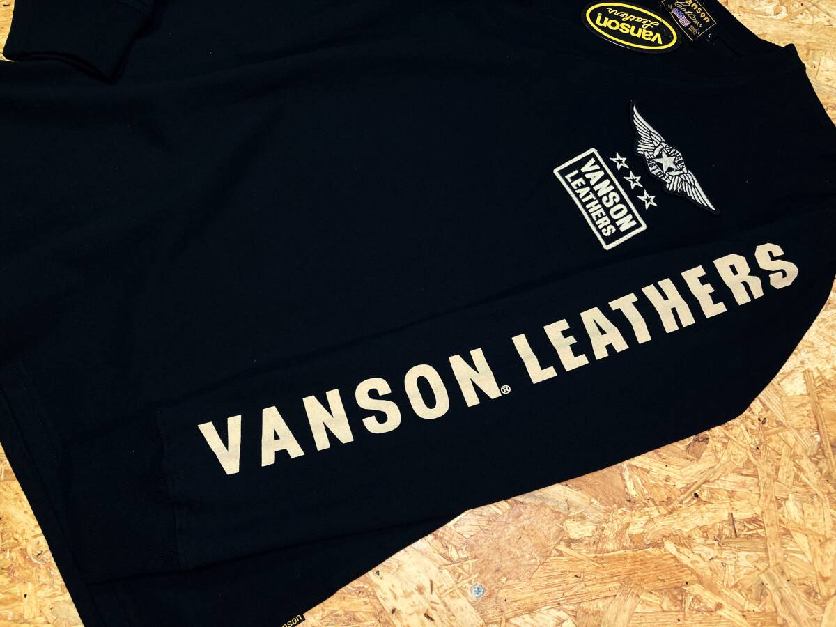 送料185円新品(L)男女定価9,350円[バンソン ワンスターエンブレム サガラ刺繍 長袖Tシャツ ロンT]NVLT-2417豪華刺繍プリント アメカジ671_画像7