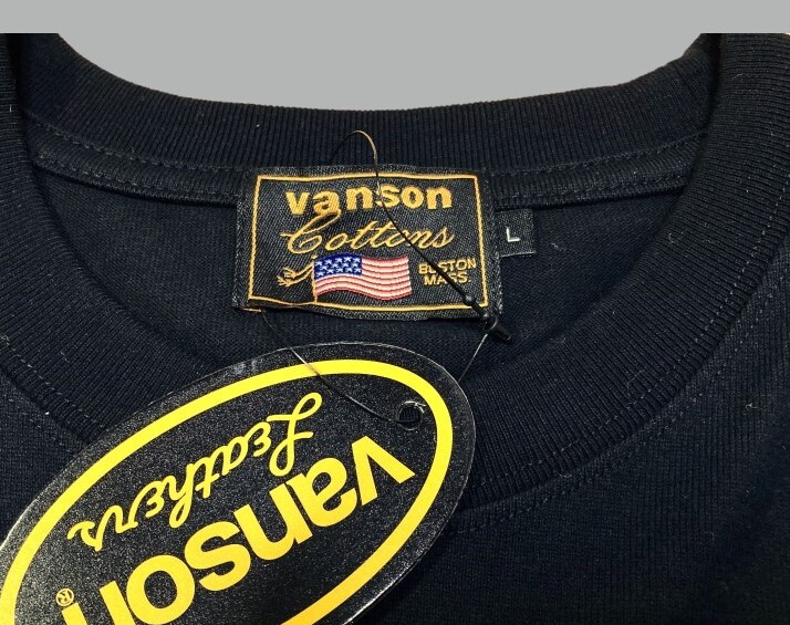 送料185円新品(L)男女定価9,350円[バンソン ワンスターエンブレム サガラ刺繍 長袖Tシャツ ロンT]NVLT-2417豪華刺繍プリント アメカジ671_画像5