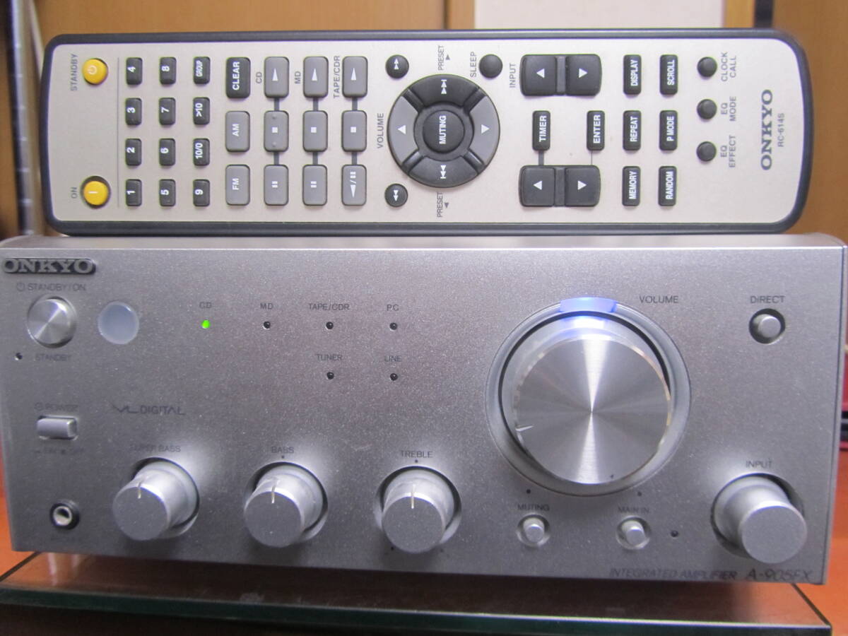 【動作確認済・即決】ONKYO A-905FX　リモコン付_画像2