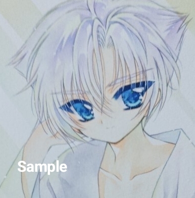 手描きイラスト la2 魔法騎士レイアース 導師クレフ② 15×23cm 整理品_画像1