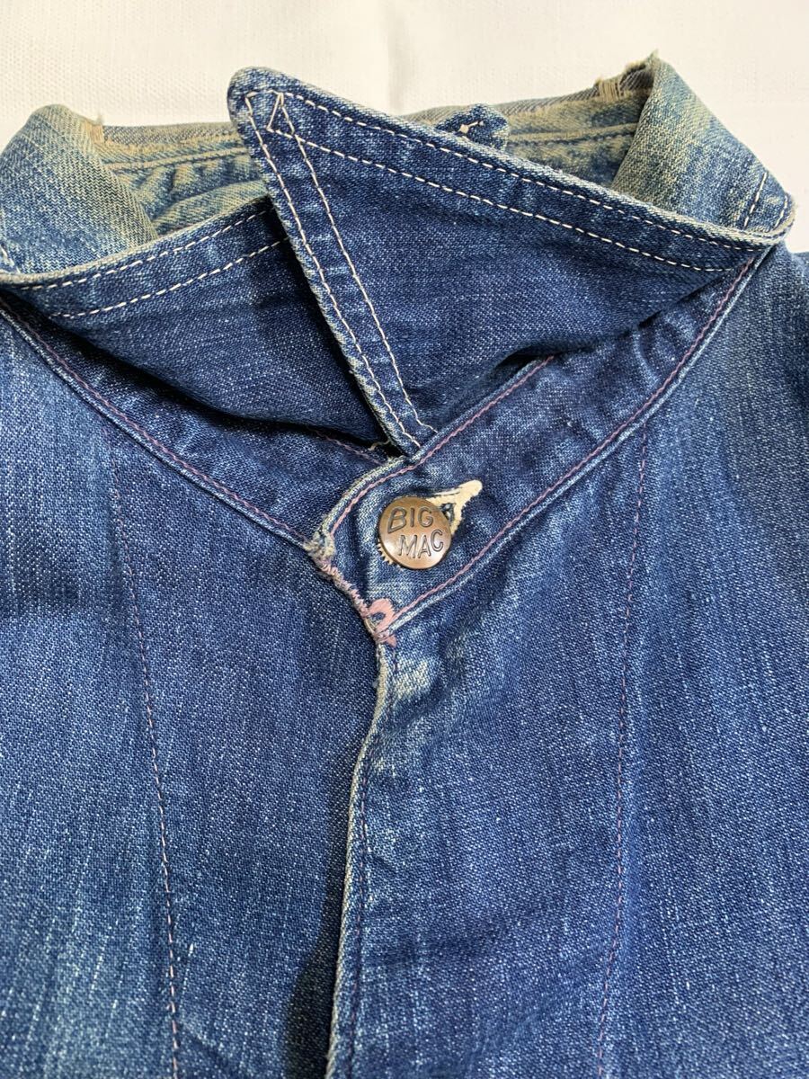 A3 40s50s big mac カバーオール　ヴィンテージ古着ワーク対戦モデルビッグマック_画像3