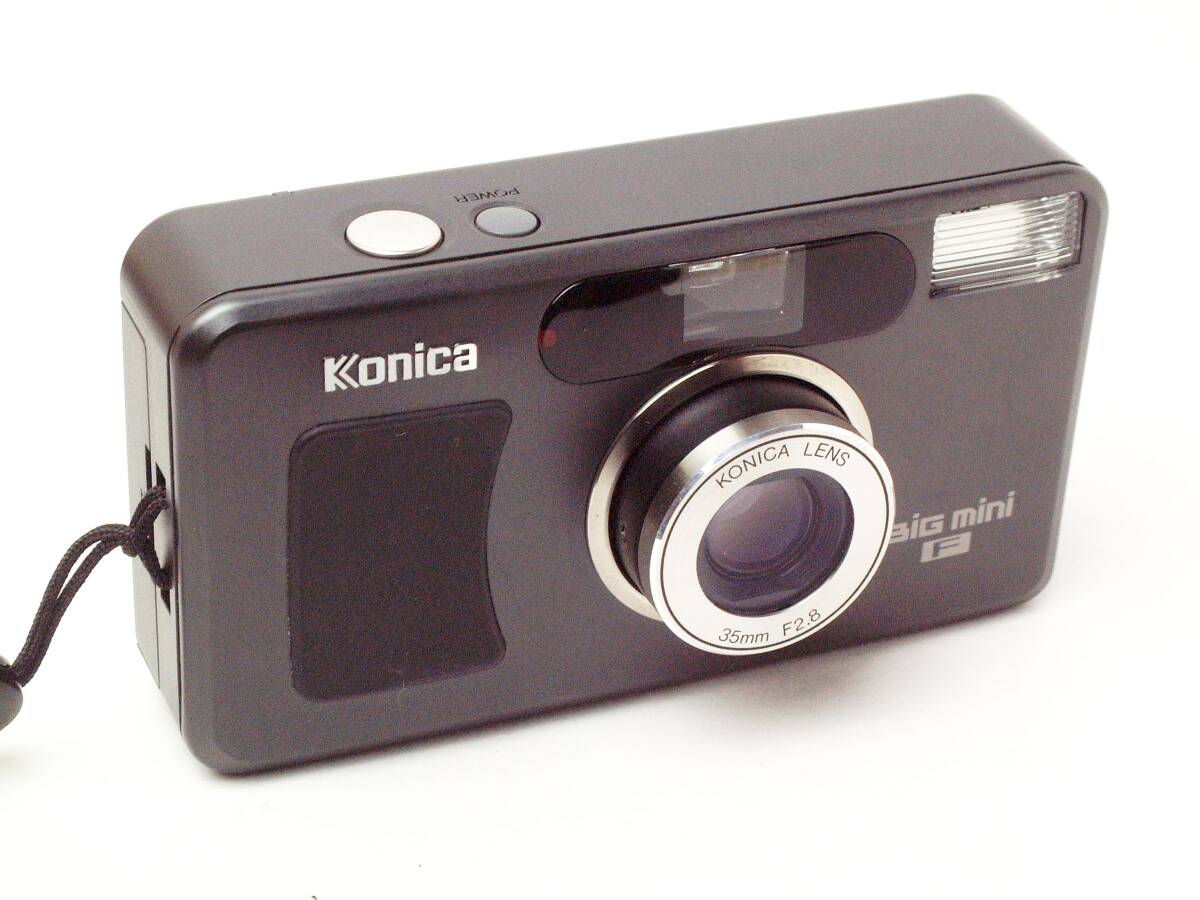 Konica Big mini F 35mm F2.8 внешний вид хороший товар ( практическое использование прекрасный товар б/у / электризация / рабочее состояние подтверждено ) оригинальный кожаный специальный камера кейс / с ремешком 