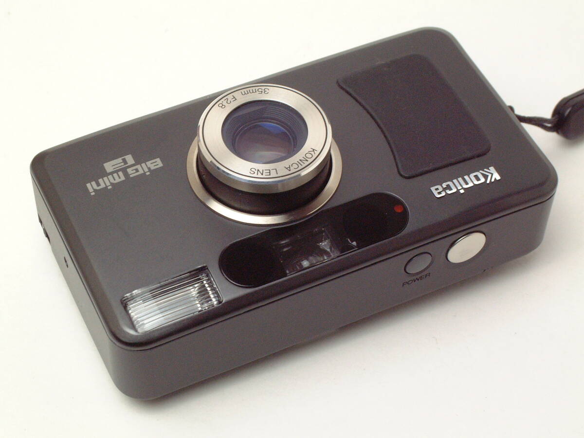 Konica Big mini F 35mm F2.8 внешний вид хороший товар ( практическое использование прекрасный товар б/у / электризация / рабочее состояние подтверждено ) оригинальный кожаный специальный камера кейс / с ремешком 