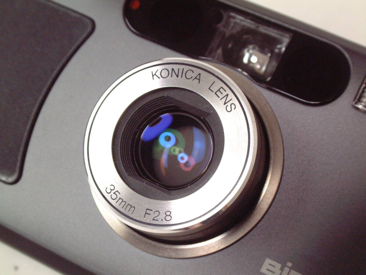 Konica Big mini F 35mm F2.8 внешний вид хороший товар ( практическое использование прекрасный товар б/у / электризация / рабочее состояние подтверждено ) оригинальный кожаный специальный камера кейс / с ремешком 