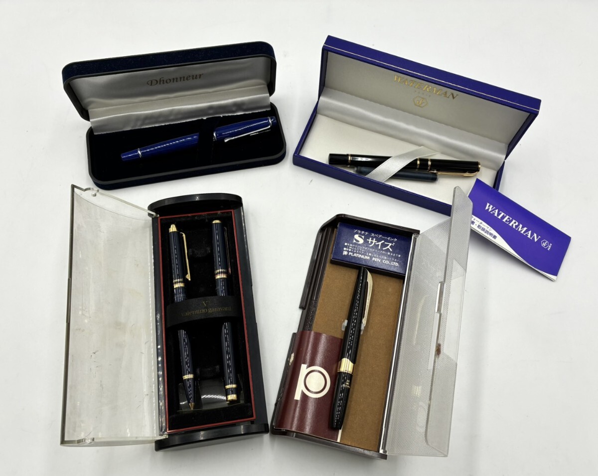 1円スタート 万年筆 ボールペン シャーペン 5点 まとめ WATER MAN ウォーターマン PLATINAMプラチナ萬年筆 ペン先 18Kあり AF1201 ぬ_画像1