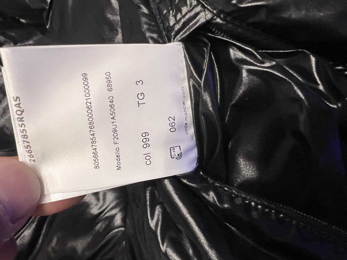 MONCLER GENIUS フラグメント 藤原ヒロシ モンクレール ジーニアス ダウン フード取外し可 メンズ サイズ 3 _画像8