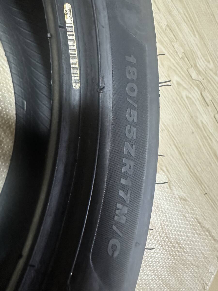 オートバイタイヤ リヤタイヤ ブリヂストン ラジアル s23 180/55zr17 2024年製 中古 ヒゲあり_画像5