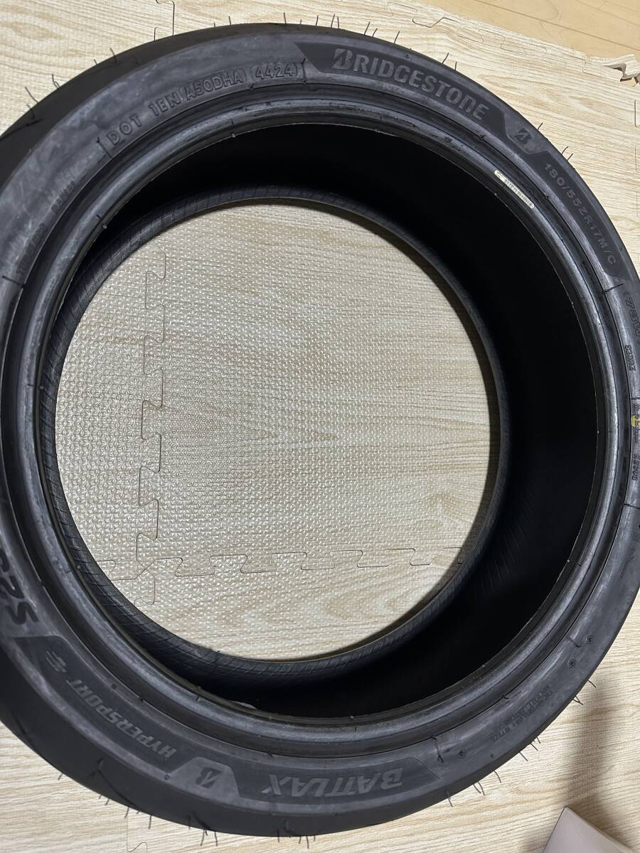 オートバイタイヤ リヤタイヤ ブリヂストン ラジアル s23 180/55zr17 2024年製 中古 ヒゲあり_画像7