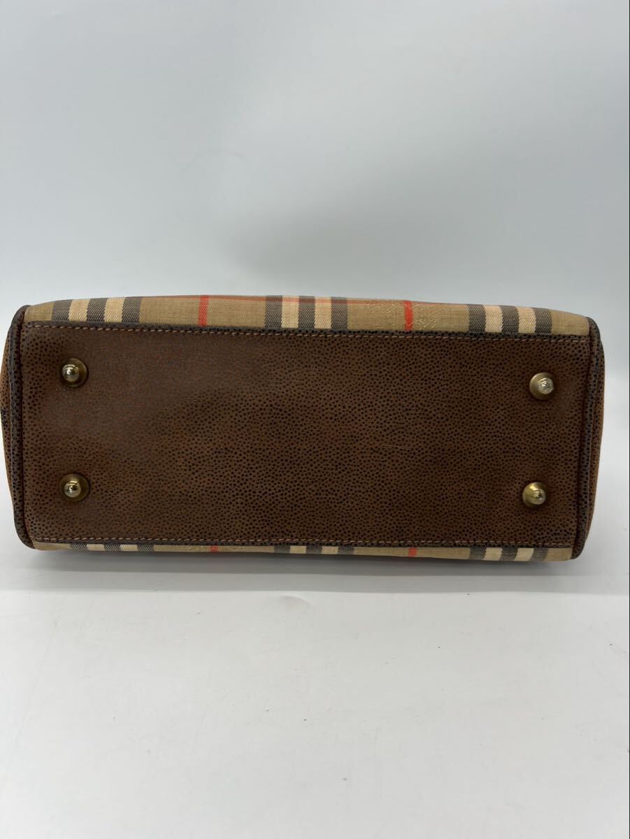 Burberrys バーバリー ノバチェック柄 ターンロック金具 2WAY ハンドバッグ ヴィンテージ P1196_画像5